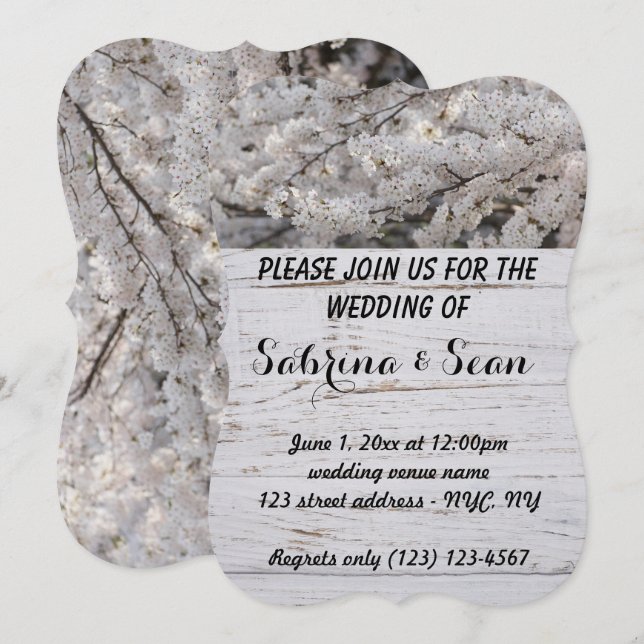 Wedding Invite Blended Half and Half Design (Front/Back)