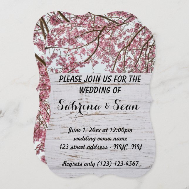 Wedding Invite Blended Half and Half Design (Front/Back)