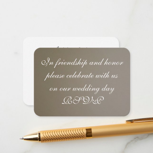 Wedding Invite Card (Front/Back In Situ)