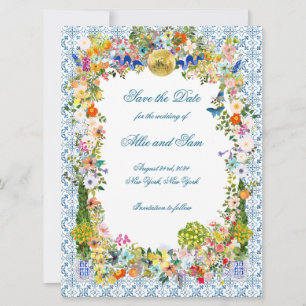Wedding invite or Save the Date Garden Disco 