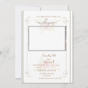 Wedding Invite Personalized Photo Name Address