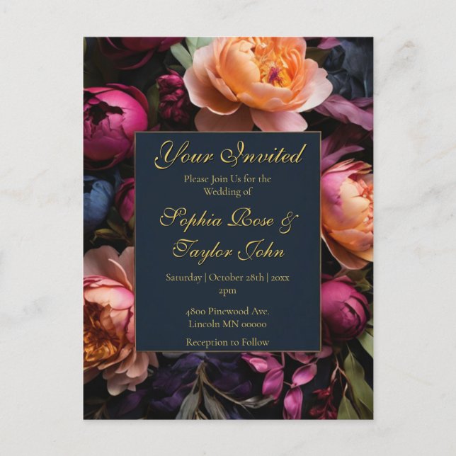 Wedding invite postcard (Front)