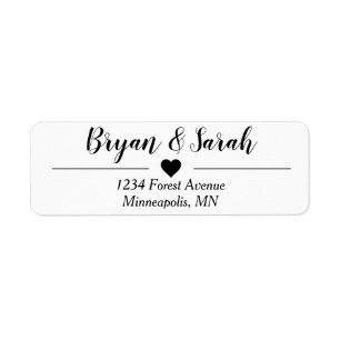 Wedding Invite Return Address Labels