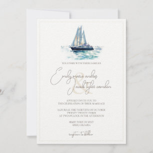 Wedding Invite - Sailing Theme in Watercolor