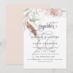 WEDDING INVITE   Wispy Spray of Autumn Foliage