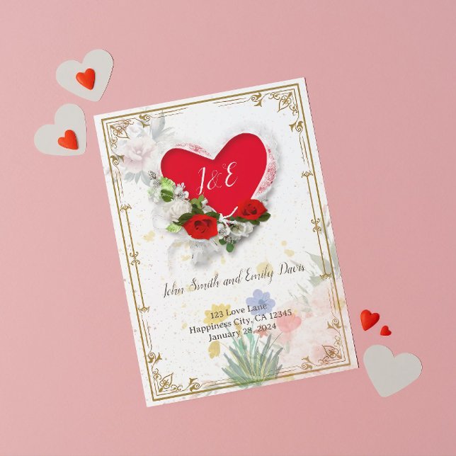 Wedding Invite with Rsvp on Back (wedding invite with rsvp on back, wedding invites with rsvp)