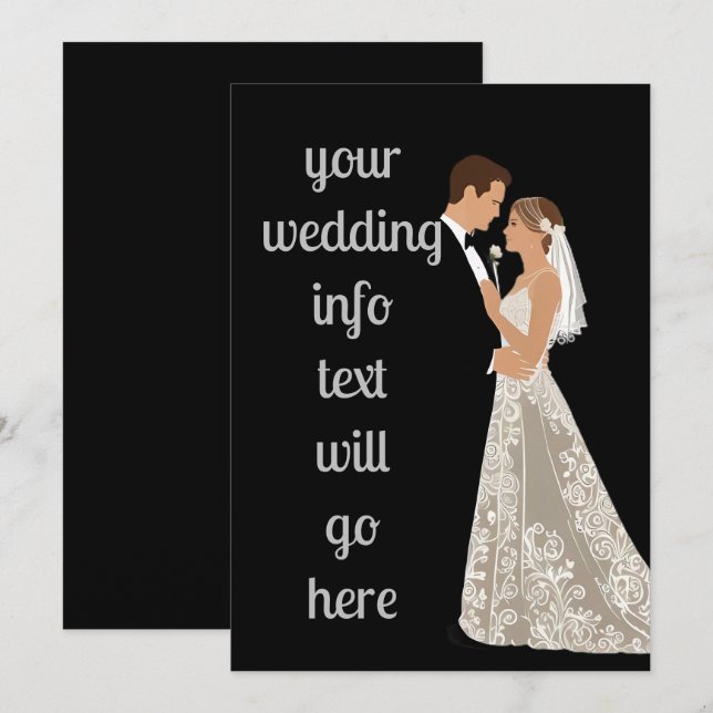 Wedding invites & Invitations you can personalise (Front/Back)