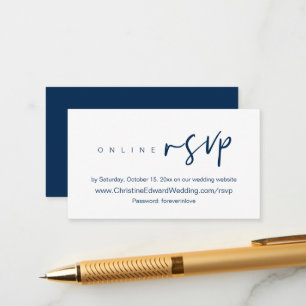Wedding Invites Online RSVP, Website Enclosed Card