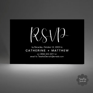 Wedding Invites RSVP Modern Minimalist Reminder