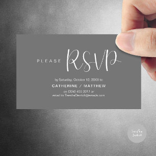 Wedding Invites RSVP Reminder, Modern Minimal