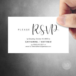 Wedding Invites RSVP Reminder, Modern Minimal