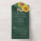 Wedding Invites with RSVP Rustic Sunflowers Bees