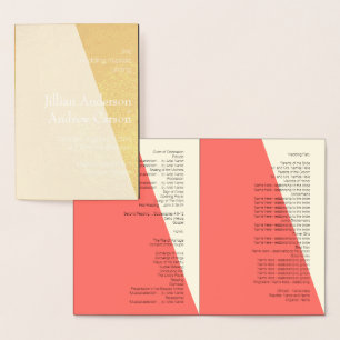 Wedding Itinerary 💕 Elegant Coral Program