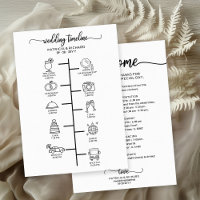 Wedding Itinerary Icon Chic Script Wedding Welcome