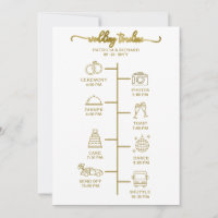 Wedding Itinerary Icon Chic Script Wedding Welcome