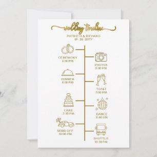 Wedding Itinerary Icon Chic Script Wedding Welcome Invitation