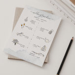 Wedding Itinerary Modern Icons Program<br><div class="desc">Cute Modern Icon Wedding Itinerary Program you can easily customize for your guests</div>