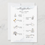 Wedding Itinerary Modern Icons Program Invitation<br><div class="desc">Cute Modern Icon Wedding Itinerary Program you can easily customise for your guests</div>