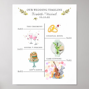 Wedding Itinerary Schedule Welcome Sign