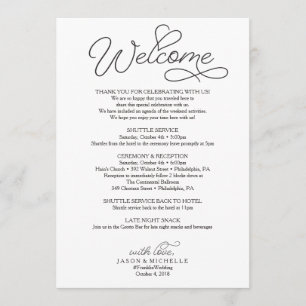 Wedding Itinerary - Wedding Welcome Letter Beloved Programme
