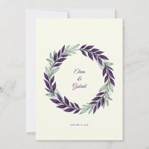 Wedding Ivory and Wreath Invitation