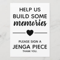 Wedding Jenga Guest Book Sign