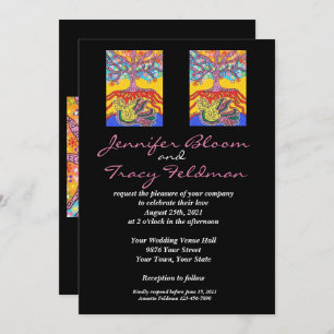Wedding - Jewish & Yiddish - LGBTQ Invitation