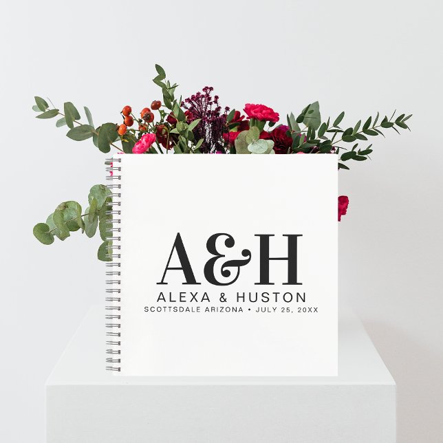 Wedding Journal Custom Monogram Planning Notebook (Creator Uploaded)