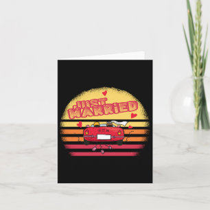 Wedding Just Married Bride Groom Married Long Slee Card