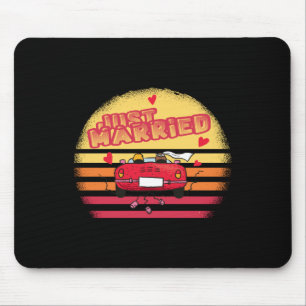 Wedding Just Married Bride Groom Married Long Slee Mouse Mat