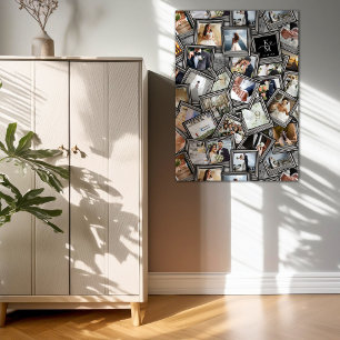 Wedding Keepsake 30 Photo Collage Black ID1065 Print