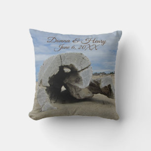 Wedding Keepsake Beach Ceremony Unique Driftwood Cushion