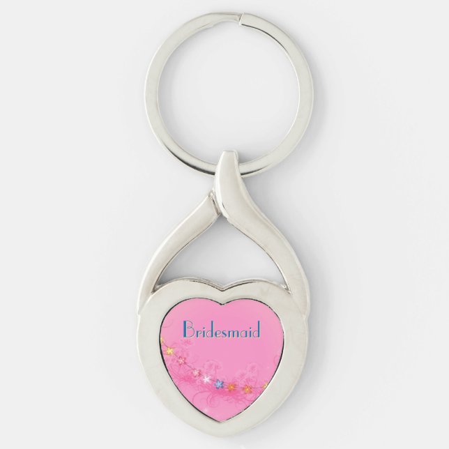 Wedding Keepsake Heart Keychain (Front)