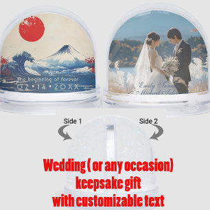 Wedding keepsake Japonesque Harmony with Fuji Snowglobe
