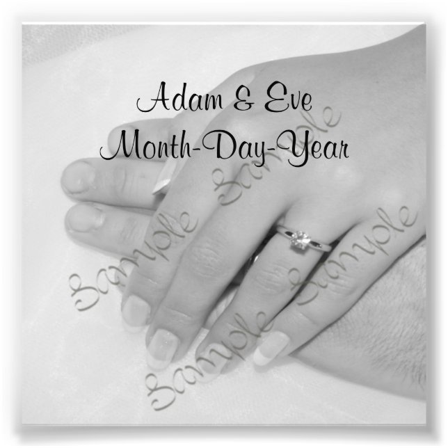 Wedding Keepsake Photo (Front)