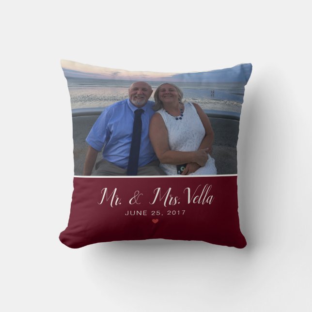 Wedding Keepsake Photo Cushion (Front)