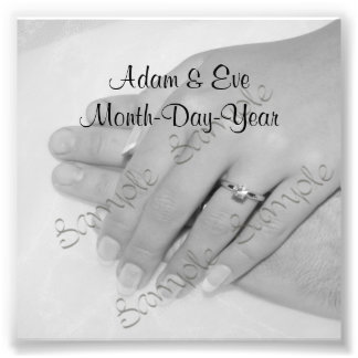 Wedding Keepsake Photo Print