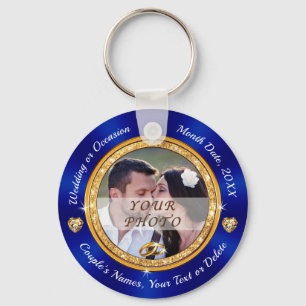 Wedding Keepsakes for Guests, Double Sided PHOTO Key Ring