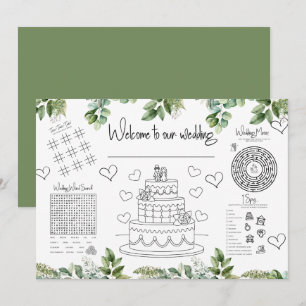 Wedding Kids Activities game Invitation