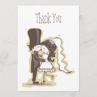 Wedding Kiss Thank You Card