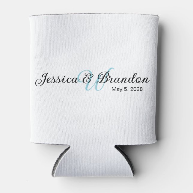 Wedding Label 016 Can Cooler (Front)