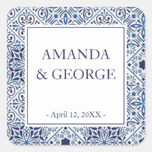 Wedding label pastel hydrangea and flowers