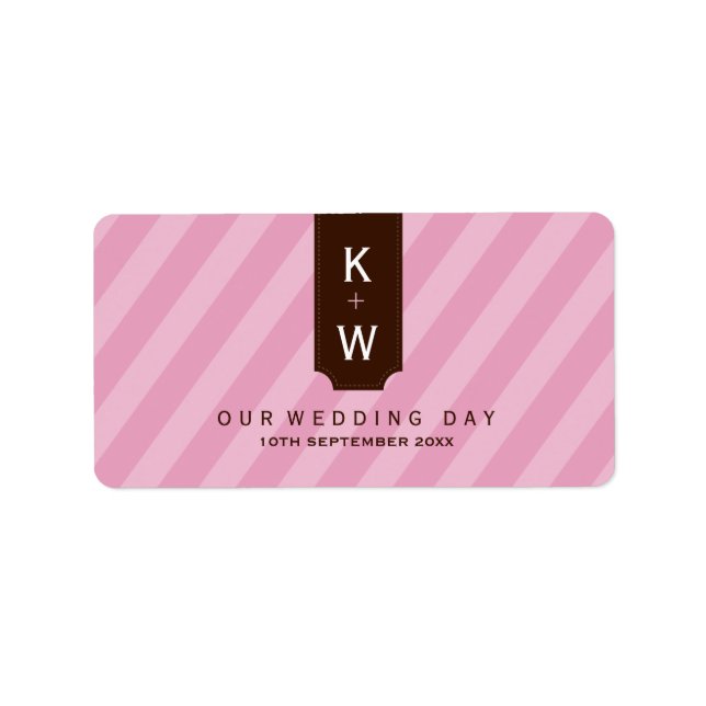 WEDDING LABEL SEALS :: candystripes 3L (Front)
