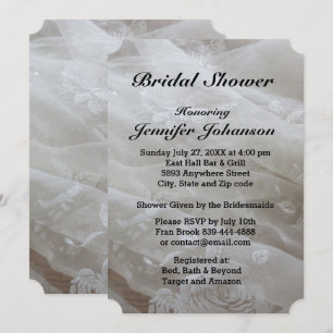 Wedding Lace Dress Image Bridal Shower Invite