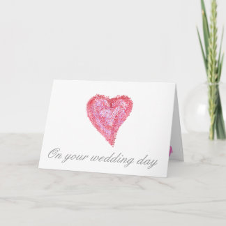 Wedding large heart card