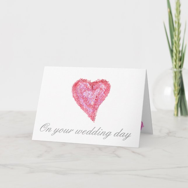 Wedding large heart card (Front)