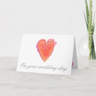 Wedding large heart card