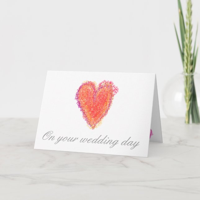 Wedding large heart card (Front)
