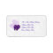Wedding Lavender Purple Lace Return Address Label