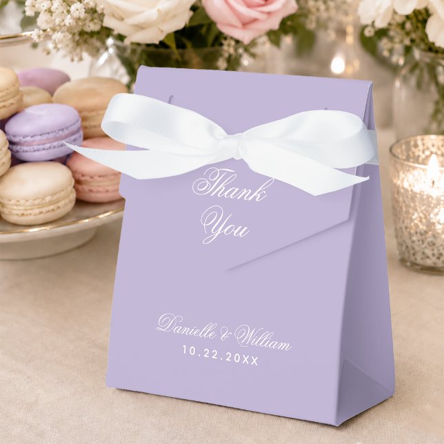 Wedding Lavender Simple Thank You Script Purple Favour Box (Creator Uploaded)